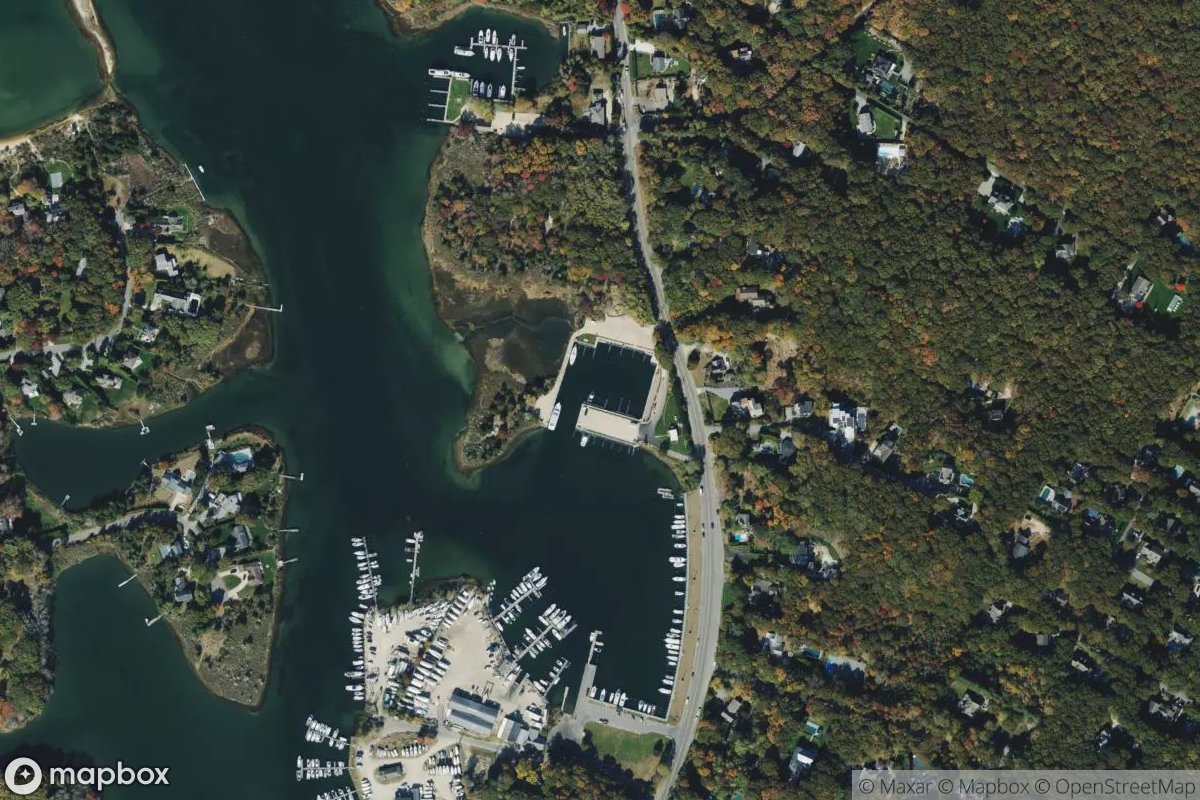 Satellite view of Gardiner’s Bay