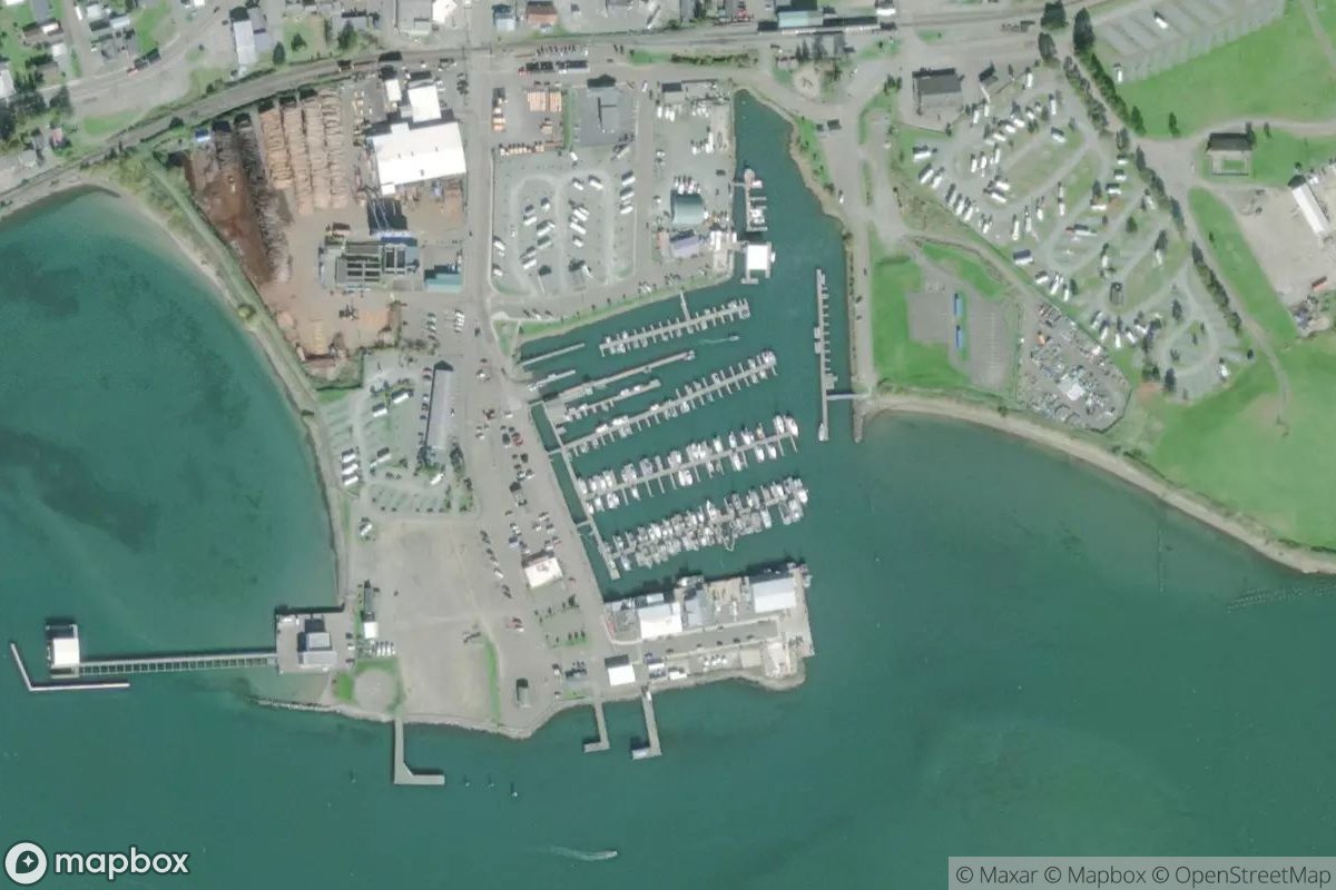 Satellite view of Garibaldi Harbor