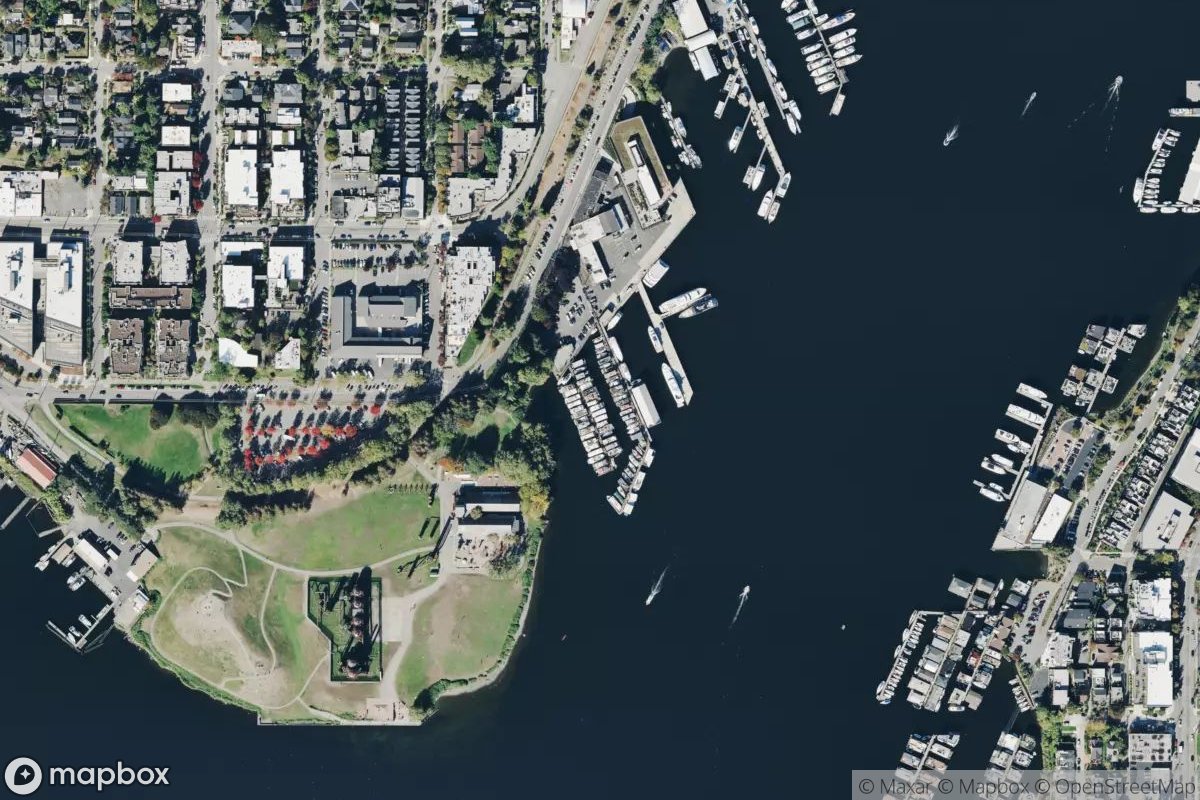 Satellite view of Gas Works Park Marina