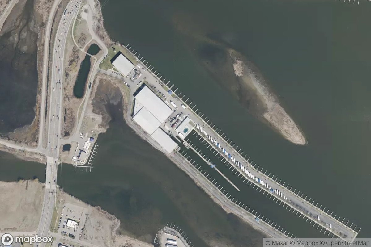 Satellite view of Grand Isle Marina