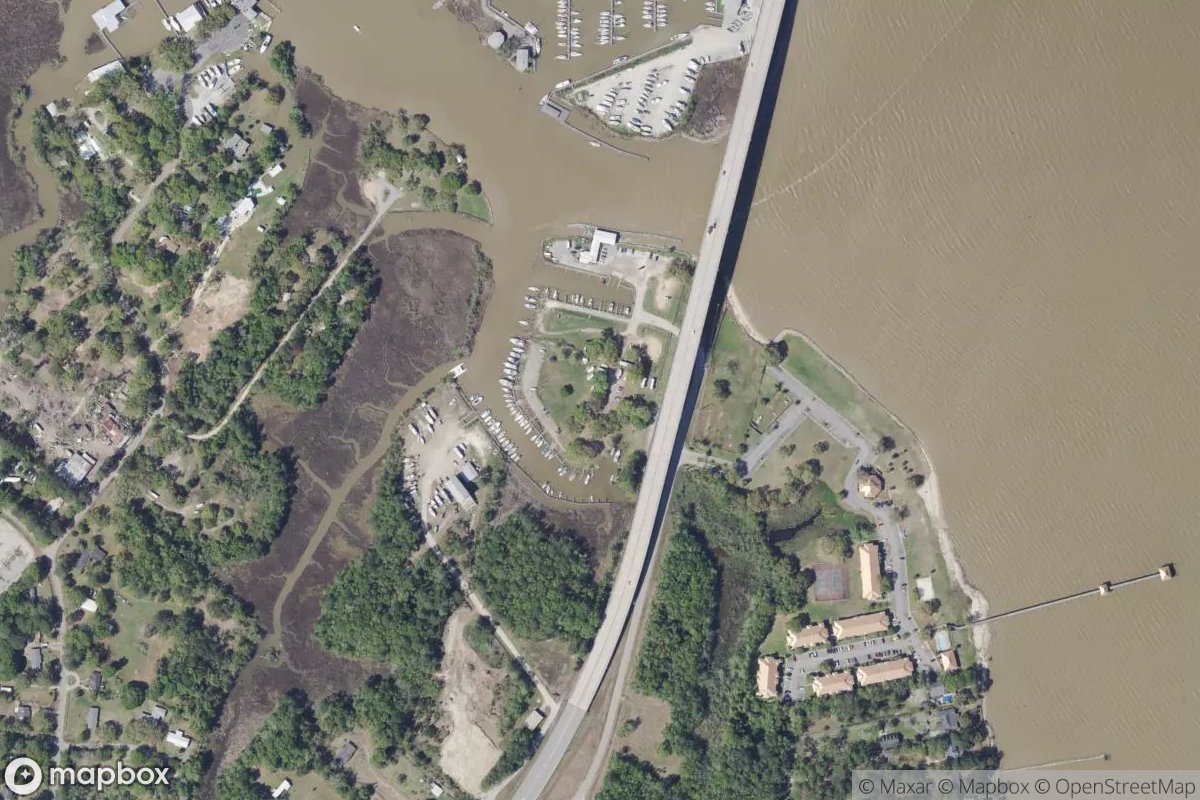 Satellite view of Grand View Marina