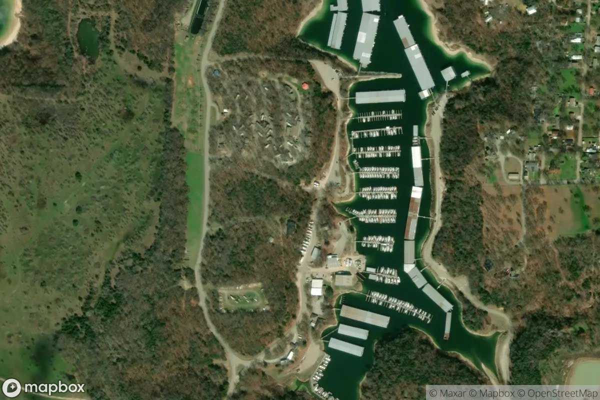 Satellite view of Grandpappy Point Resort and Marina