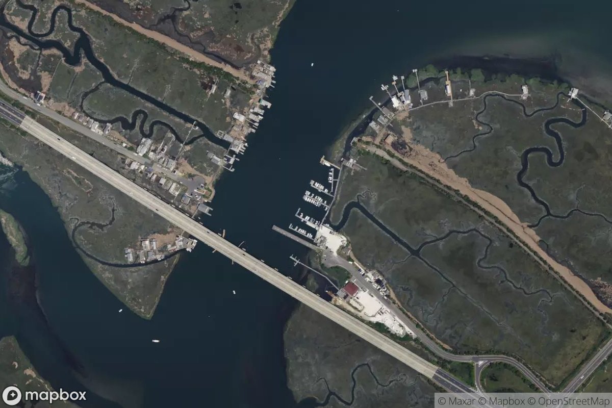 Satellite view of Grassy Sound Marina & Pier