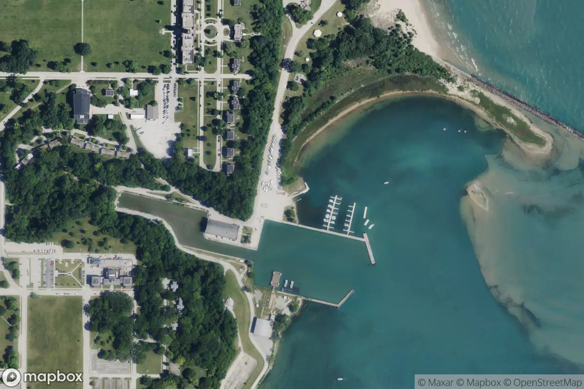 Satellite view of Great Lakes Marina