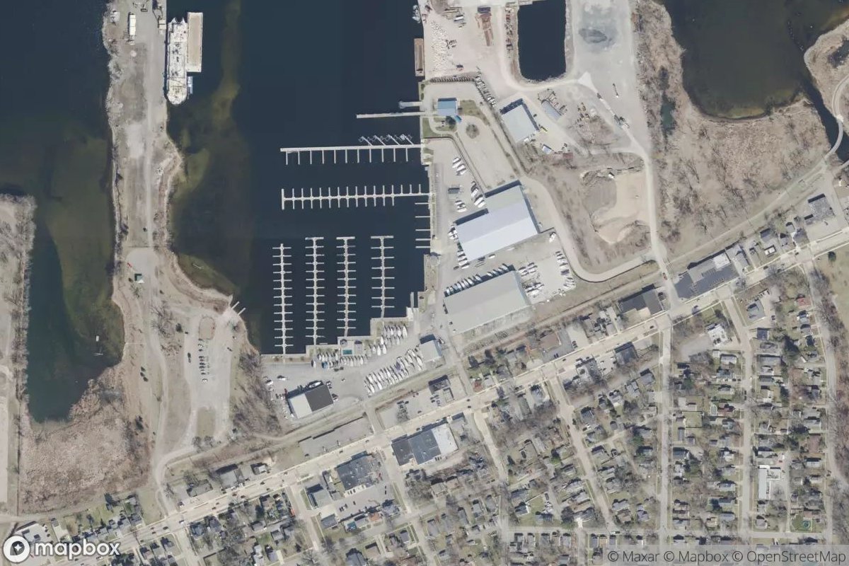 Satellite view of Great Lakes Marina