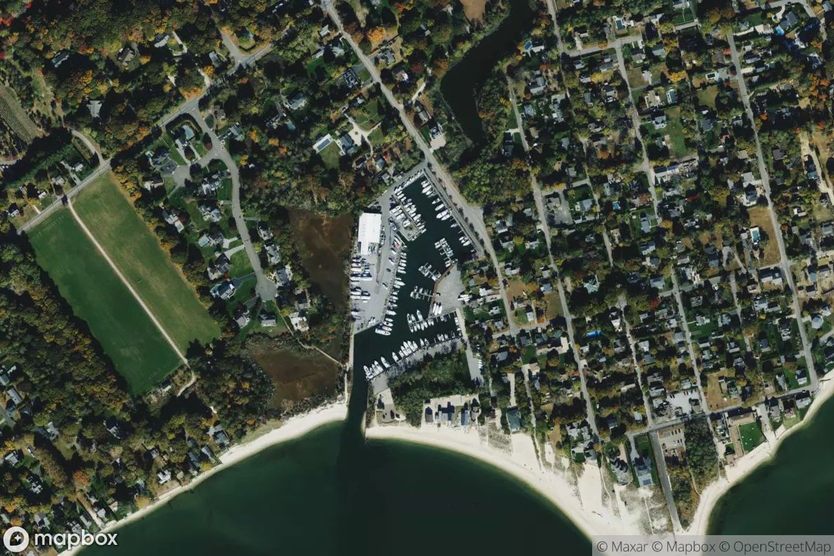 Satellite view of Great Peconic Bay Marina