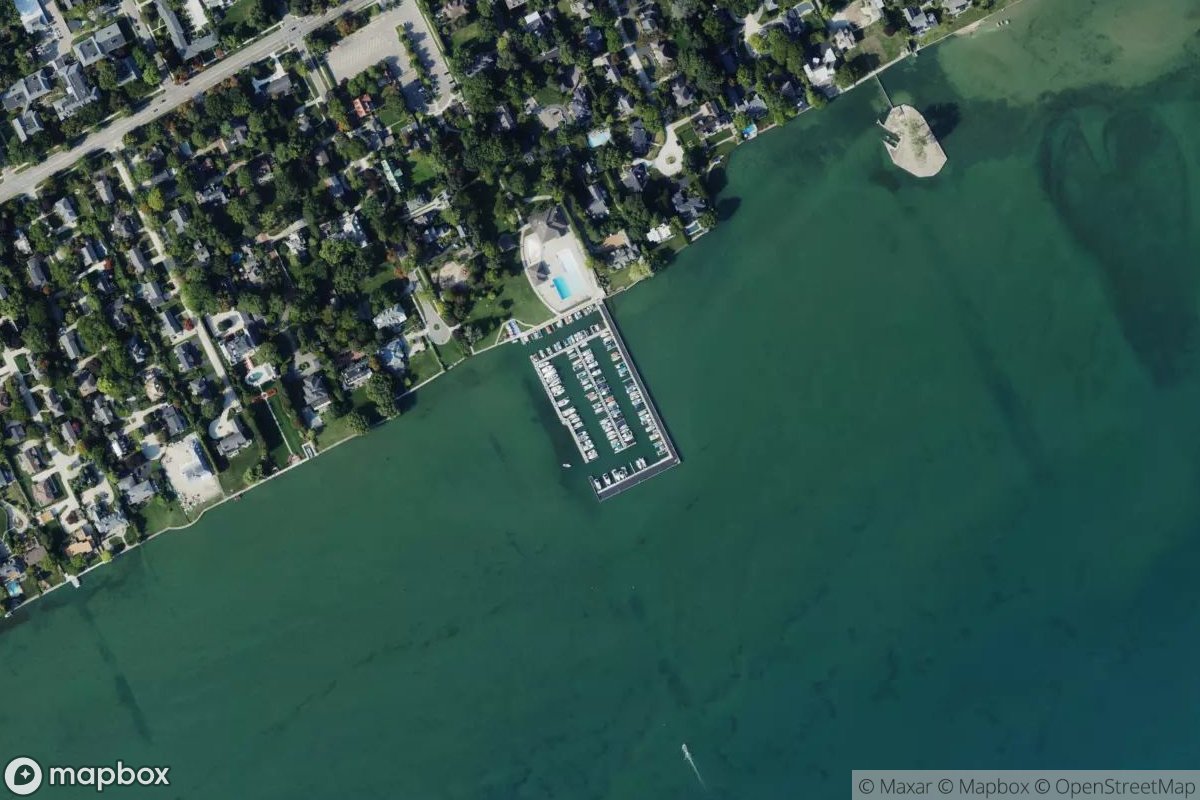 Satellite view of Grosse Pointe Boat Club Marina