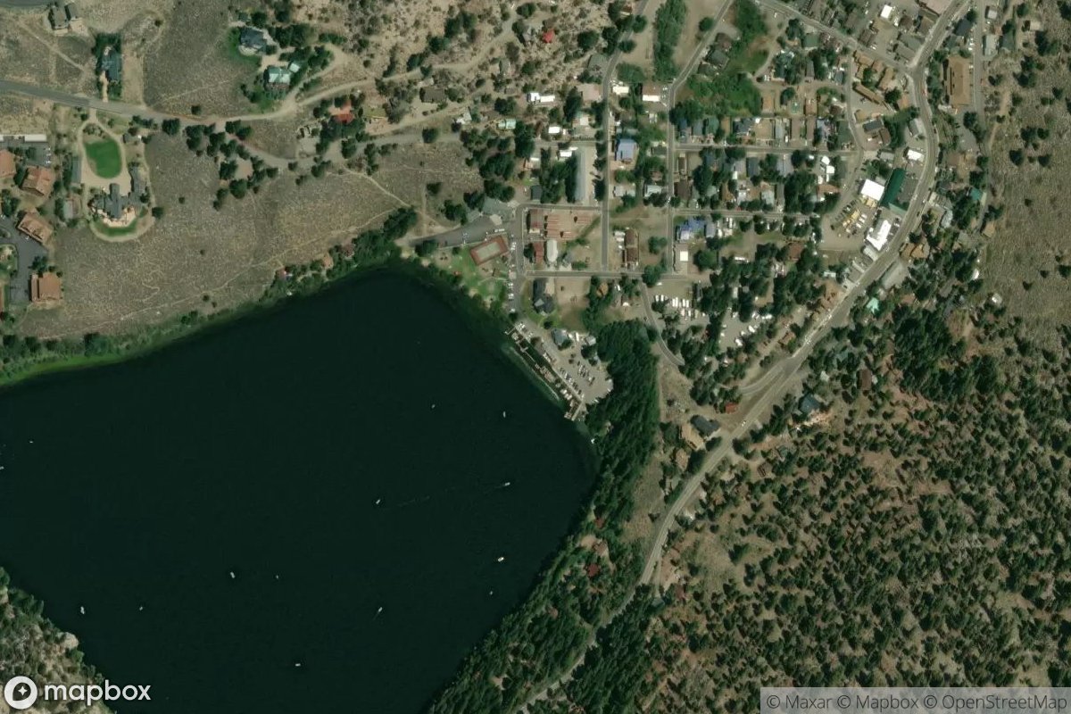 Satellite view of Gull Lake Marina