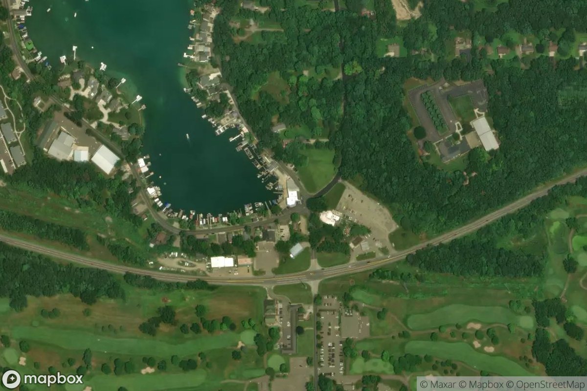 Satellite view of Gull Lake Marine Center