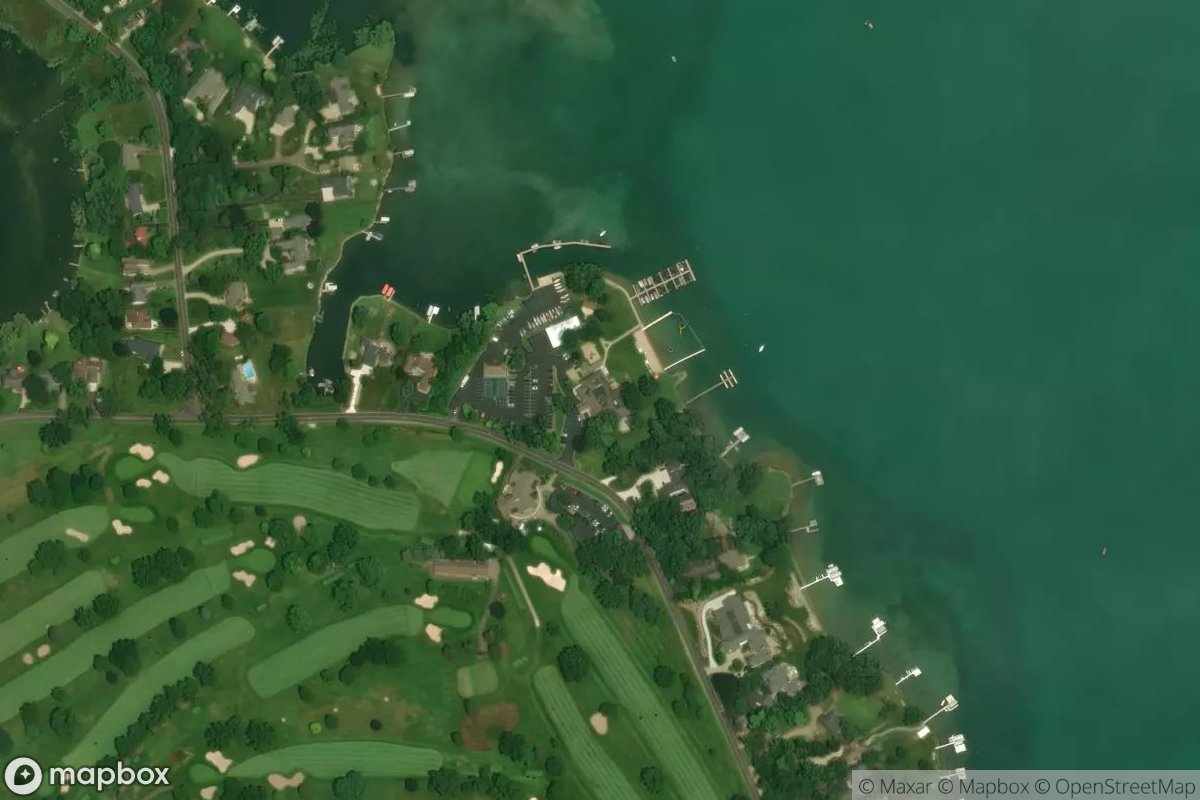 Satellite view of Gull Lake Yacht Club