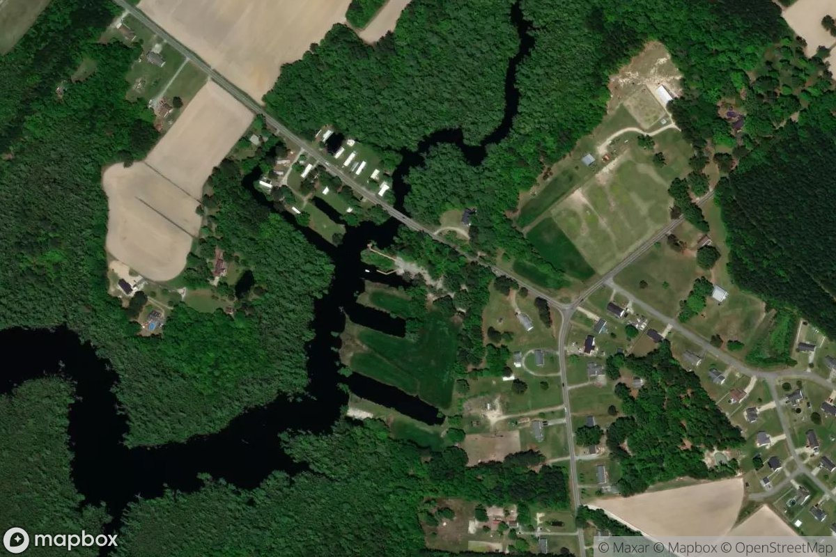 Satellite view of Hall's Creek Boating Access Area