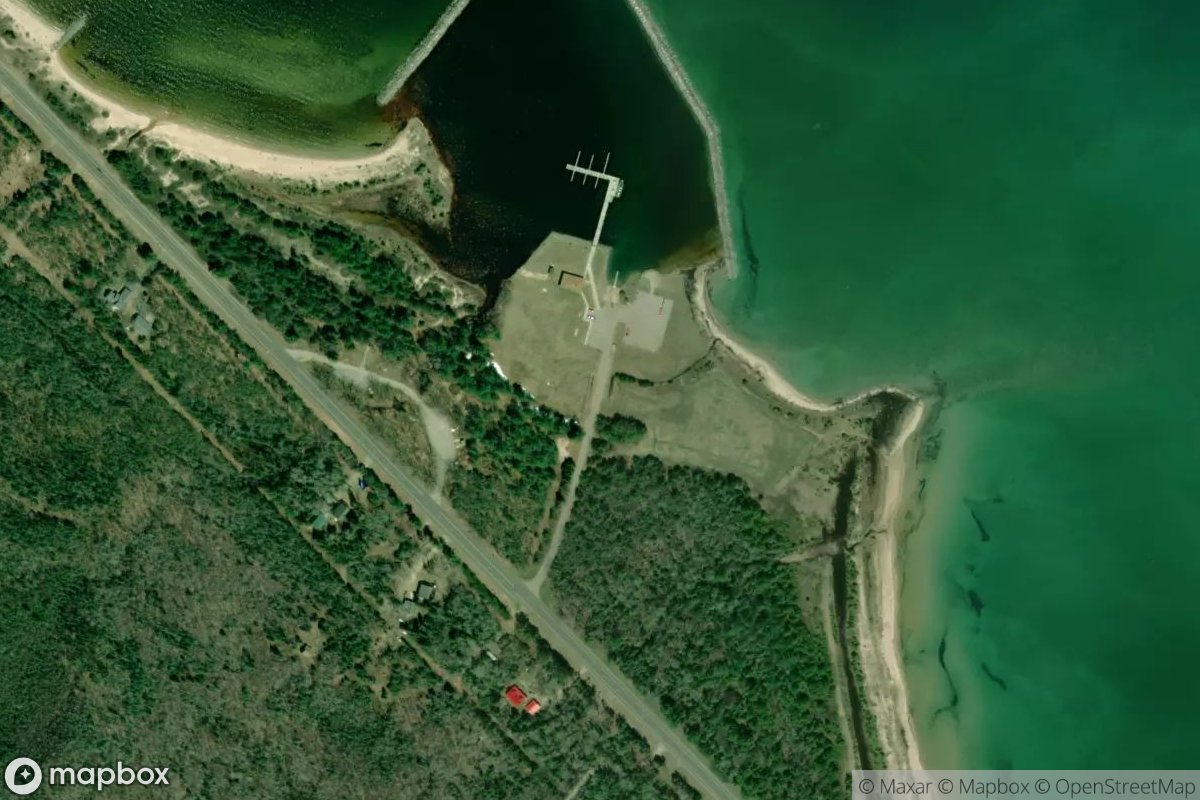Satellite view of Hammond Bay State Harbor