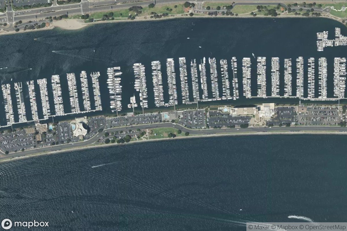 Satellite view of Harbor Island West Marina
