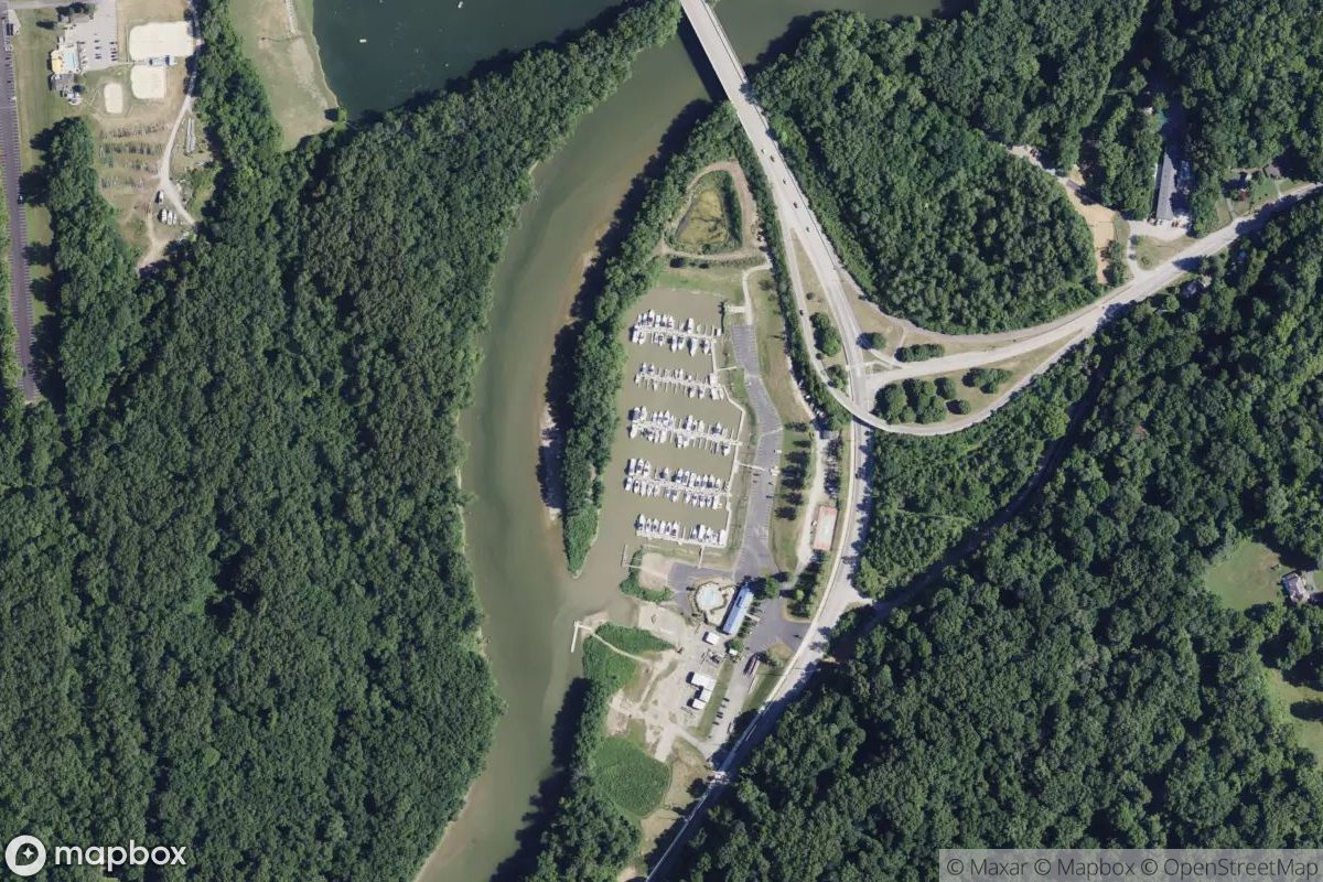 Satellite view of Harbor Towne Yacht Club