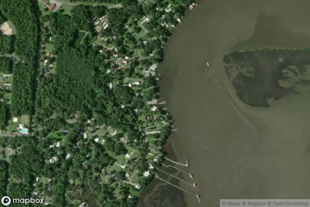 Satellite view of Harriets Bluff Public Boat Ramp