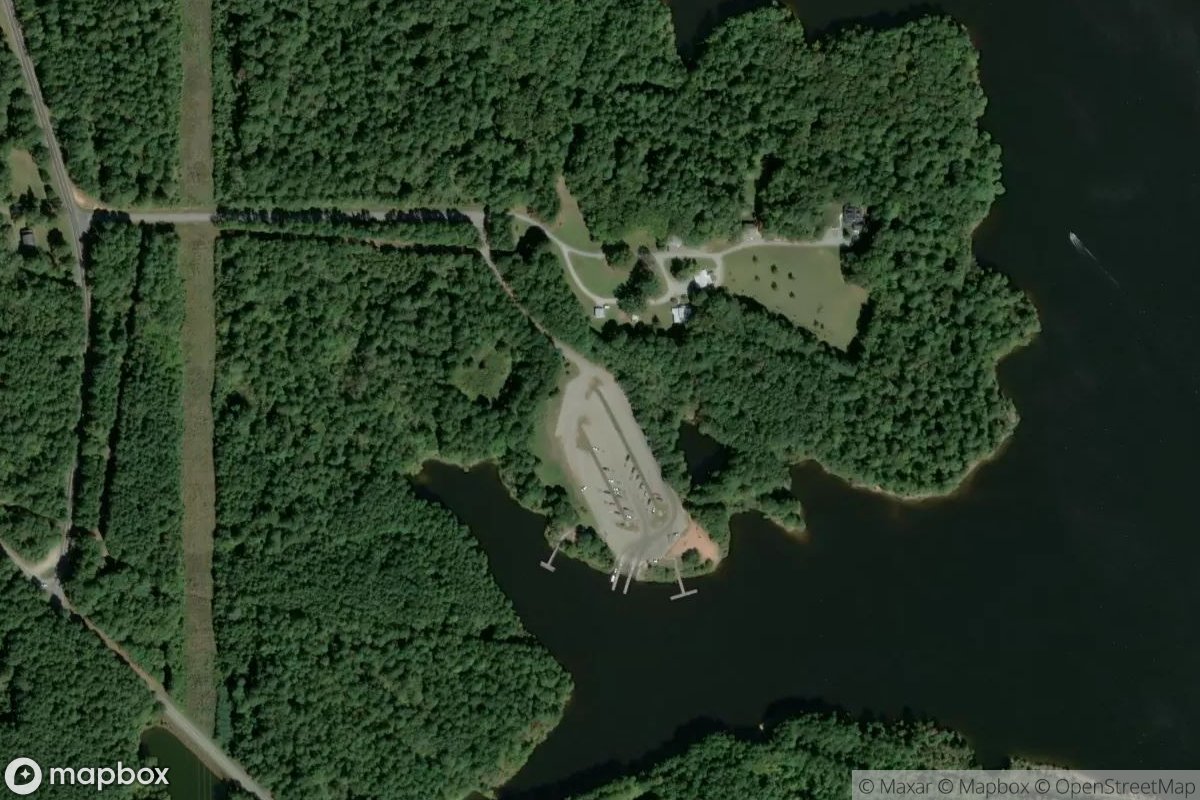 Satellite view of Harris Lake boat ramp