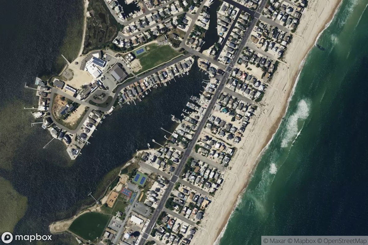 Satellite view of Harvey Cedars Marina – Rentals