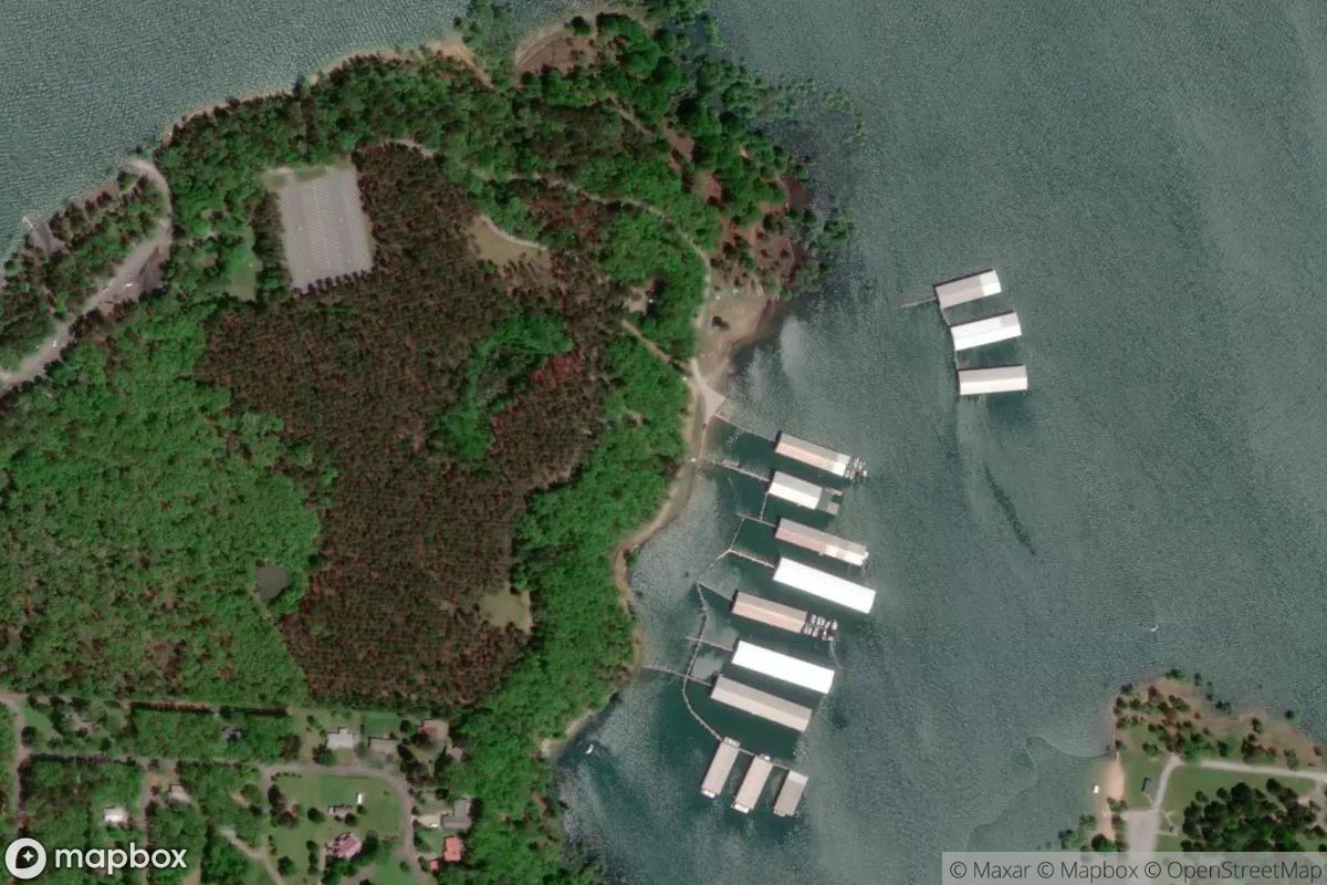 Satellite view of Heber Springs Marina
