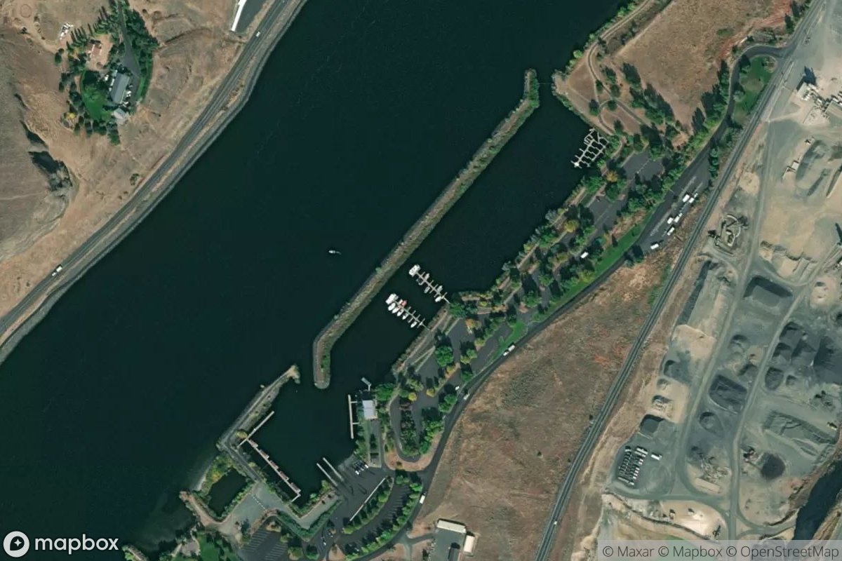 Satellite view of Hells Gate Marina