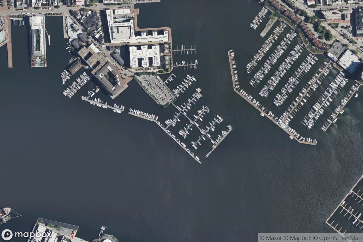 Satellite view of Henderson's Wharf Marina