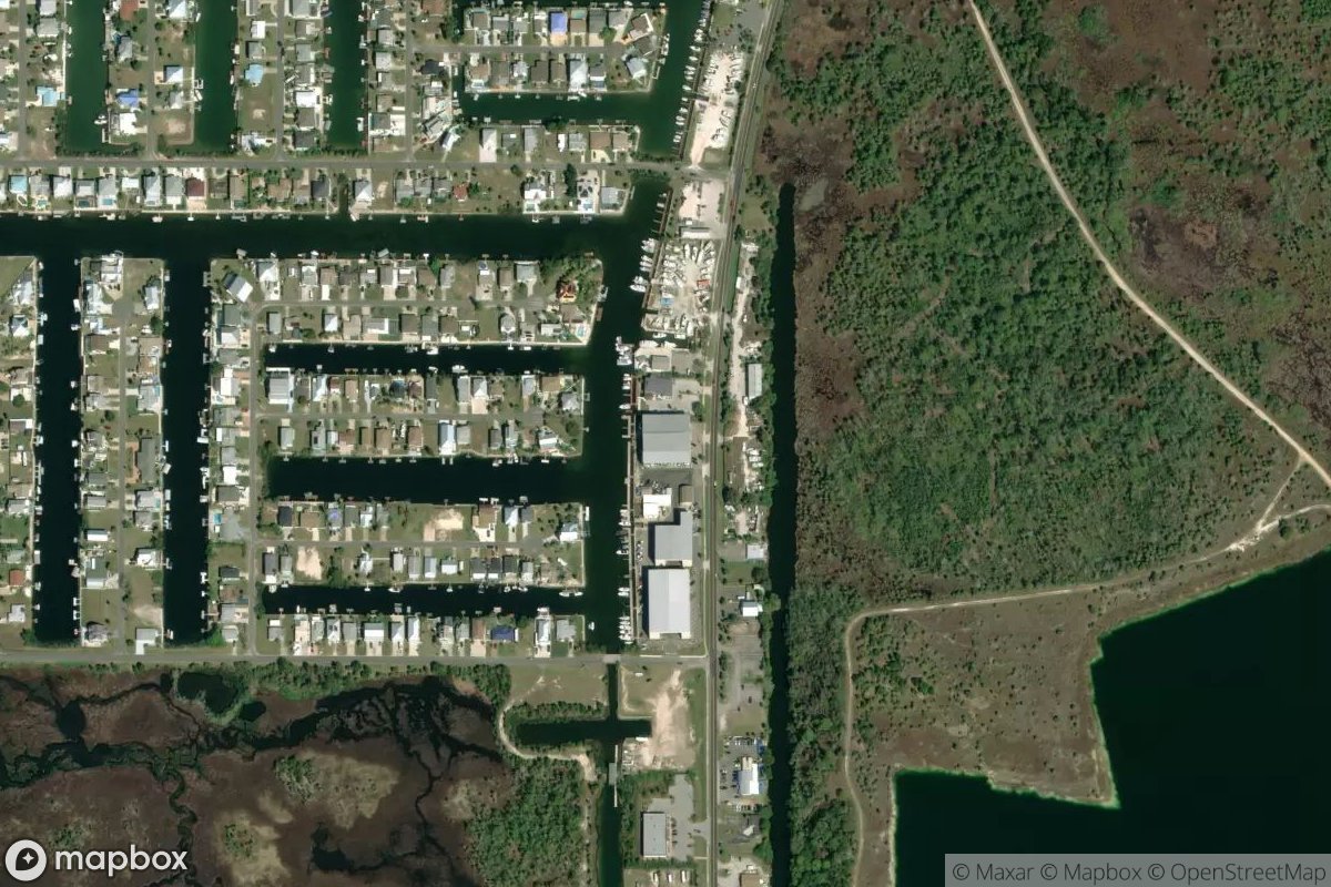 Satellite view of Hernando Beach Marina