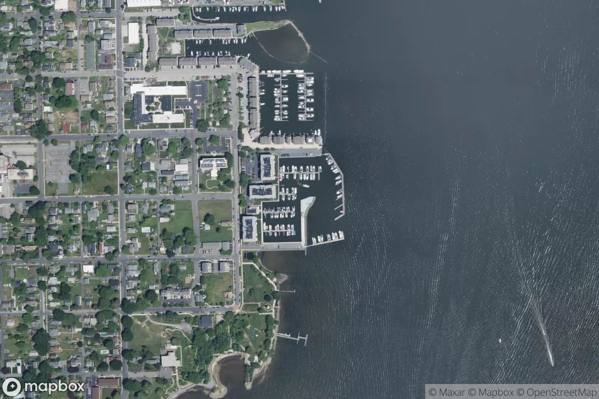 Satellite view of Heron Harbor;Penn’s Beach Marina