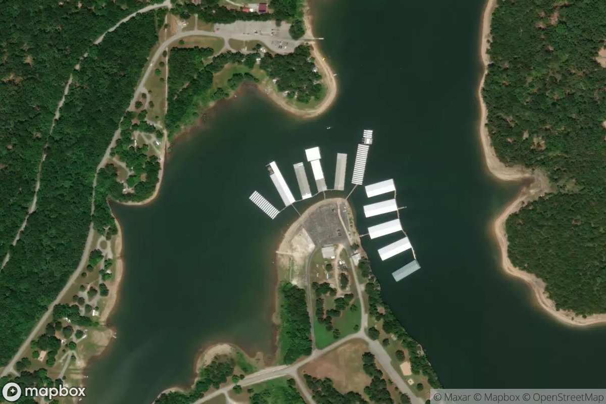 Satellite view of Hickory Creek Marina