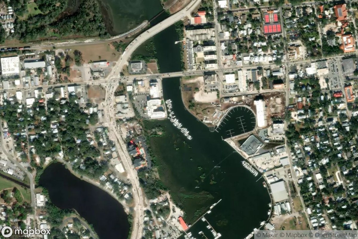 Satellite view of Hidden Harbor Marina