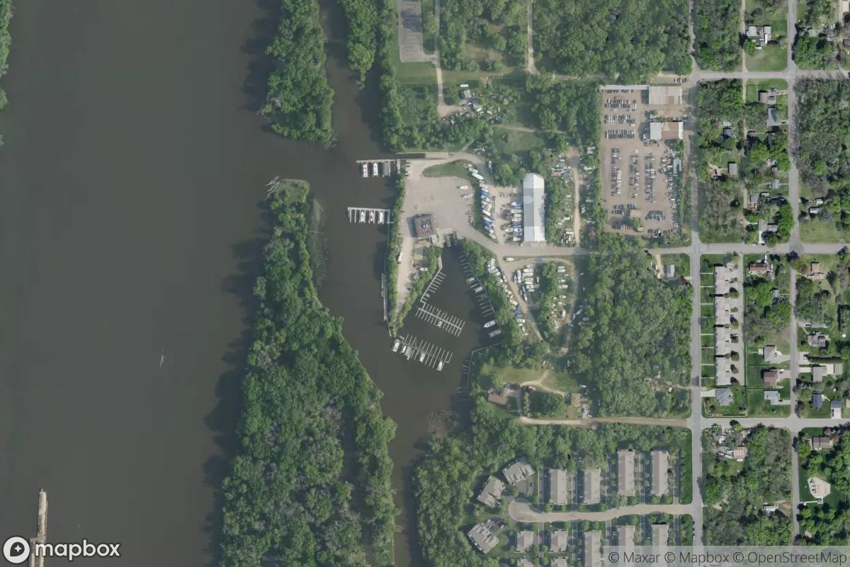 Satellite view of Hidden Harbor Marina