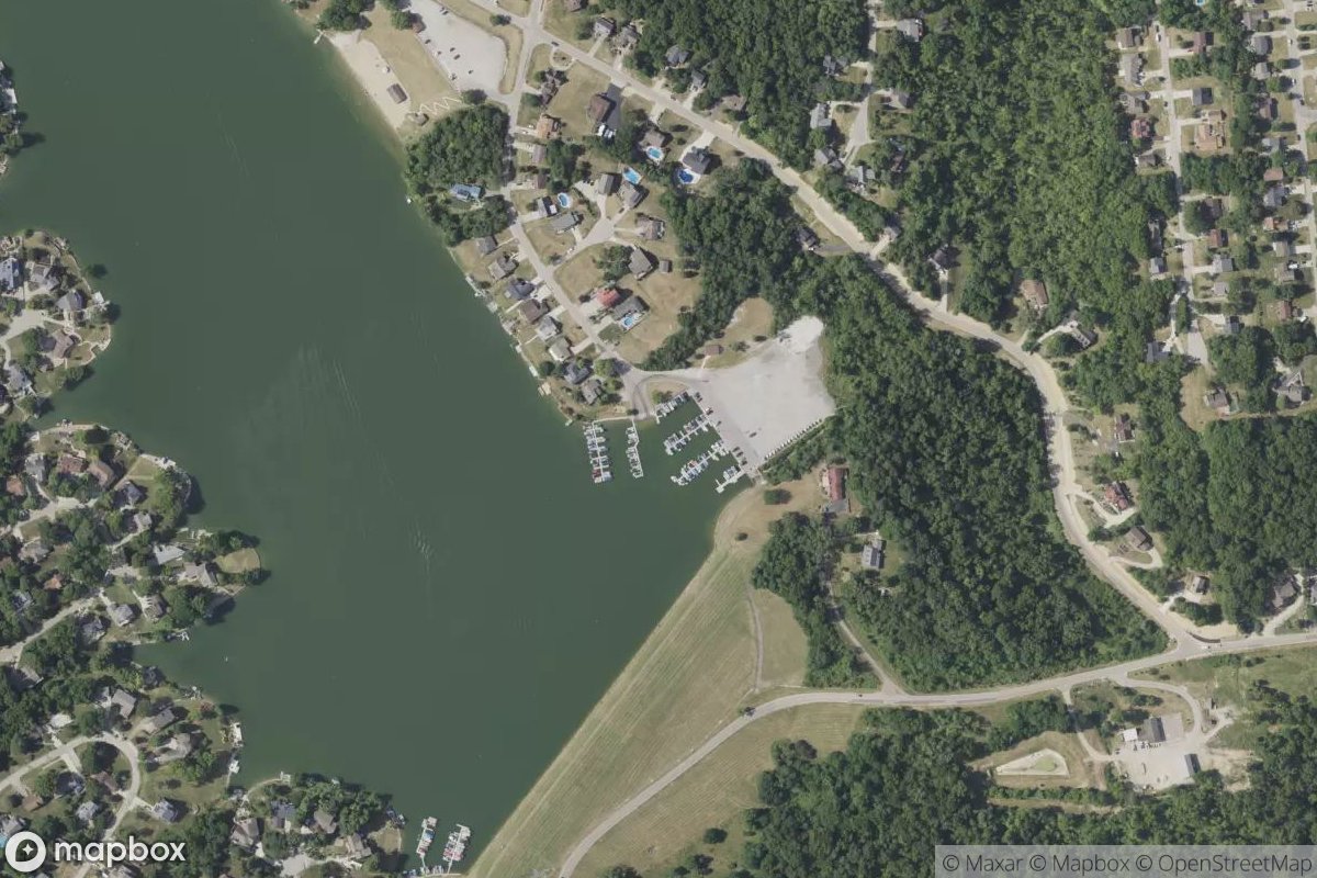 Satellite view of Hidden Valley Lake Marina