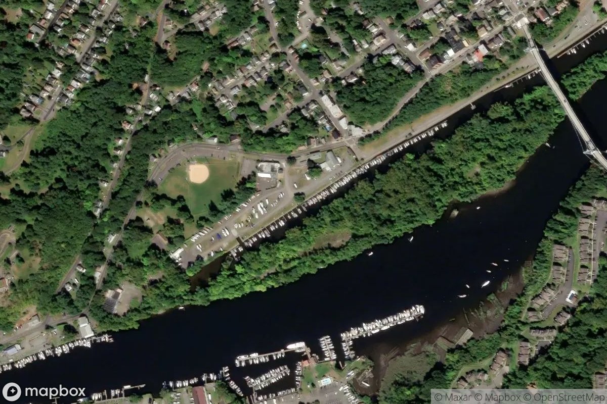 Satellite view of Hideaway Marina