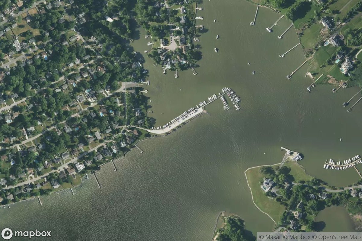 Satellite view of Hillsmere Shores Marina