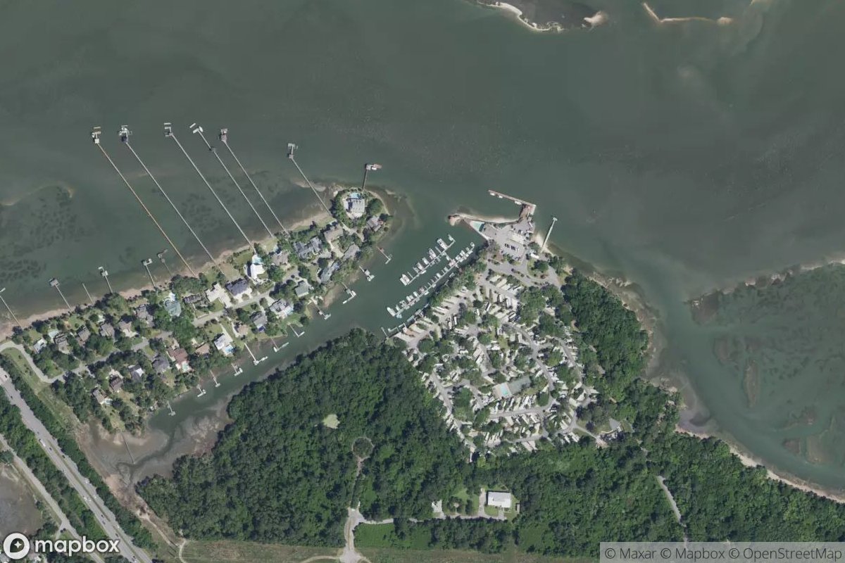 Satellite view of Hilton Head Harbor Marina