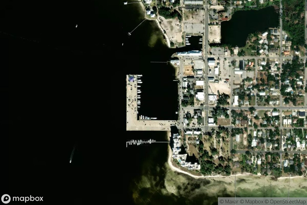 Satellite view of Historic Saint Andrews Marina