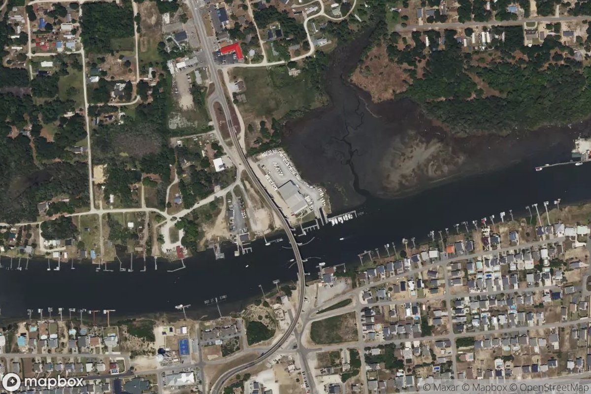 Satellite view of Holden Beach Marina