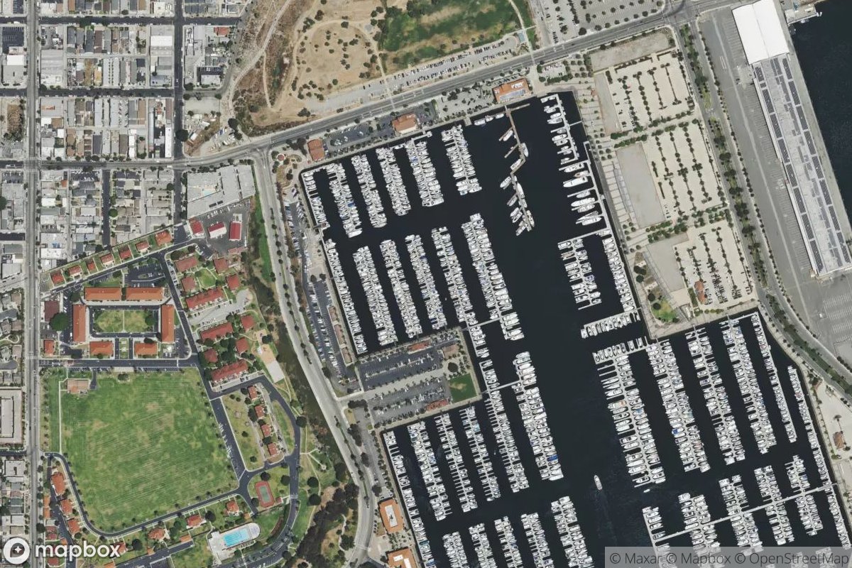 Satellite view of Holiday Harbor Cabrillo Marina