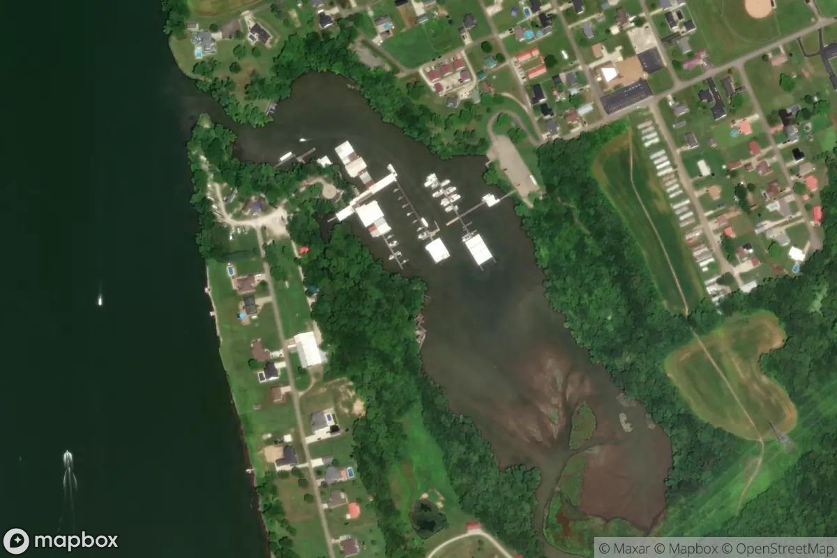 Satellite view of Holiday Point Marina
