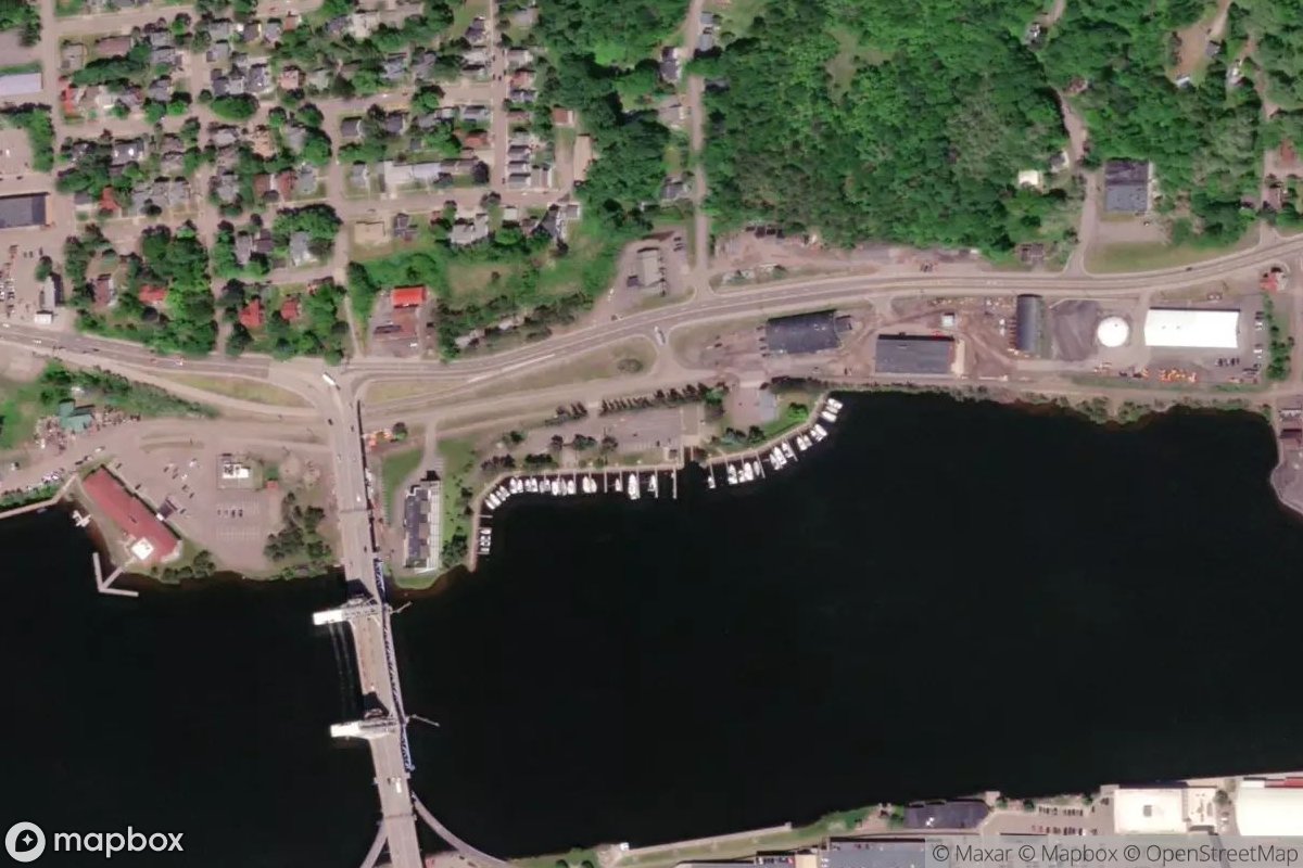 Satellite view of Houghton County Marina