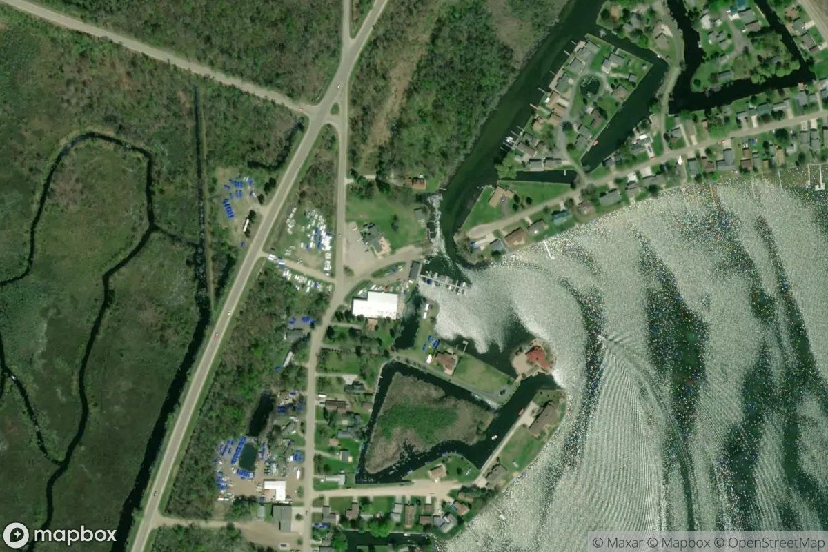 Satellite view of Houghton Lake Marina