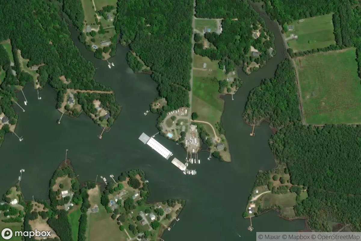 Satellite view of Hudgins Horn Harbor Marina