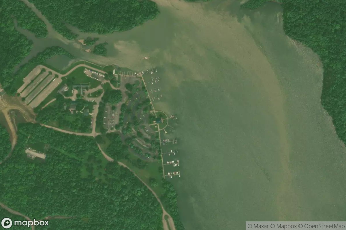Satellite view of Hueston Woods Marina