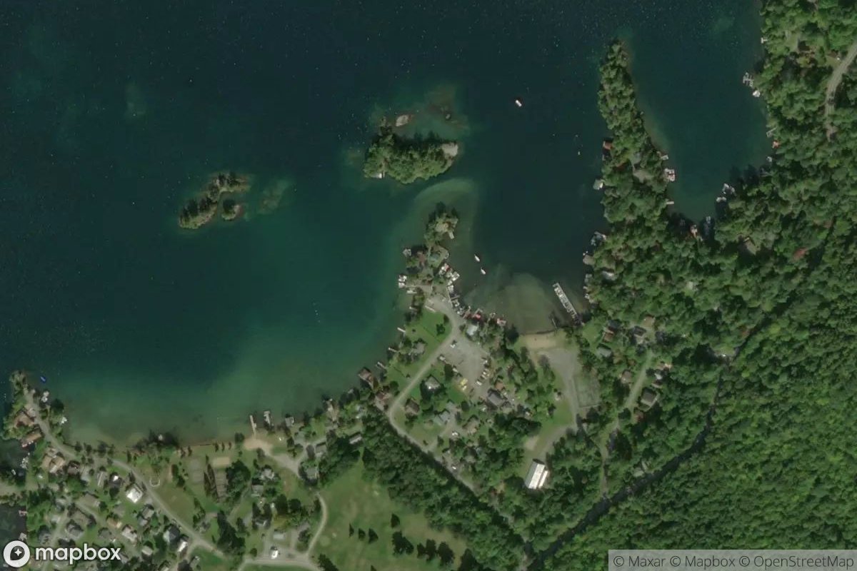 Satellite view of Huletts Landing Marina