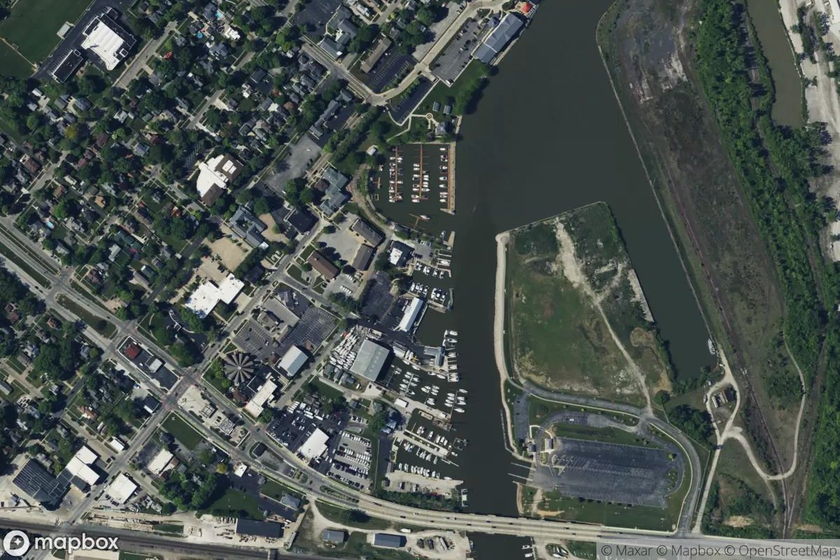 Satellite view of Huron Yacht Club