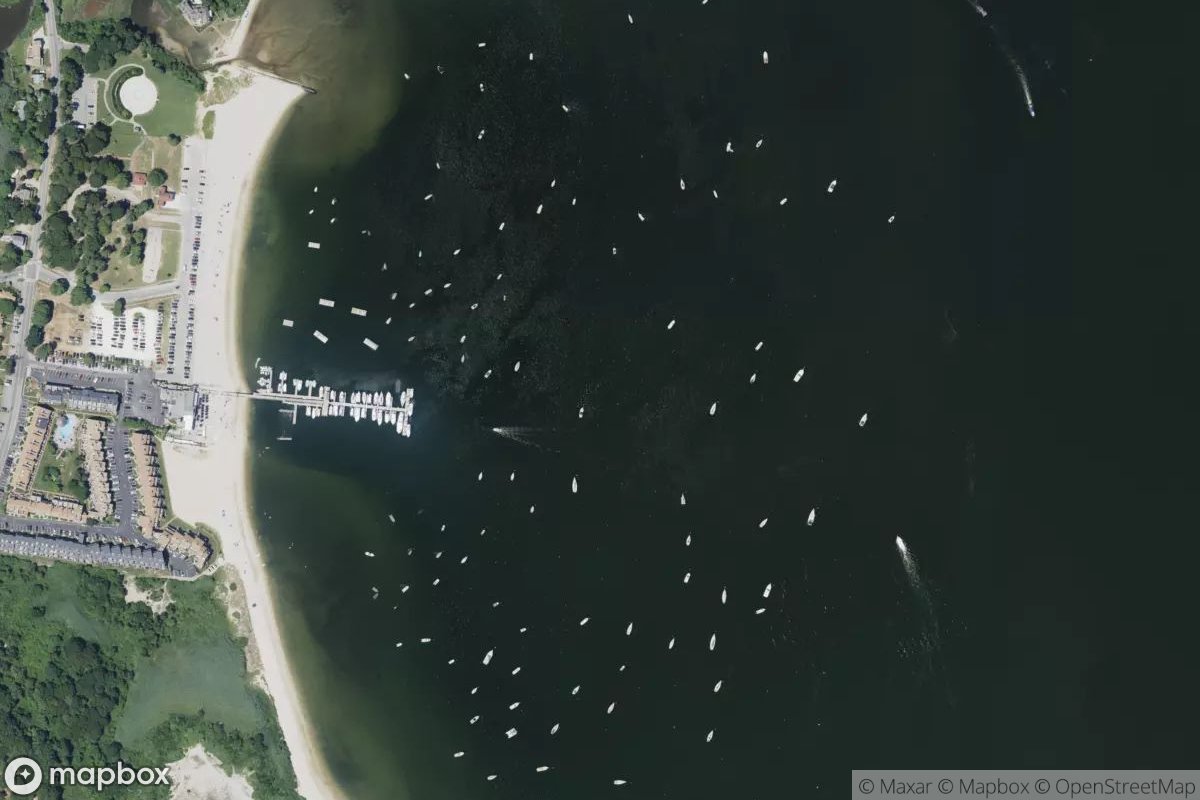 Satellite view of Hyannis Yacht Club Mooring Field