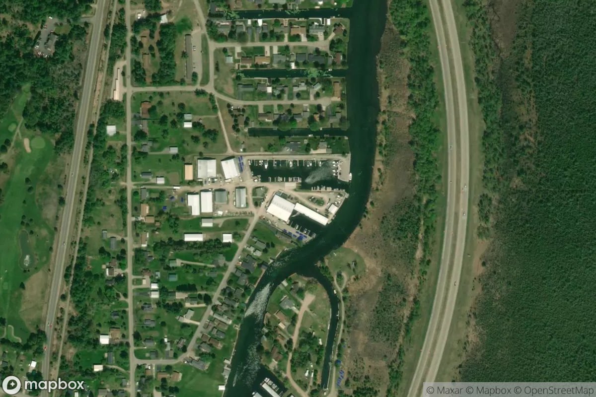 Satellite view of Indian River Marina