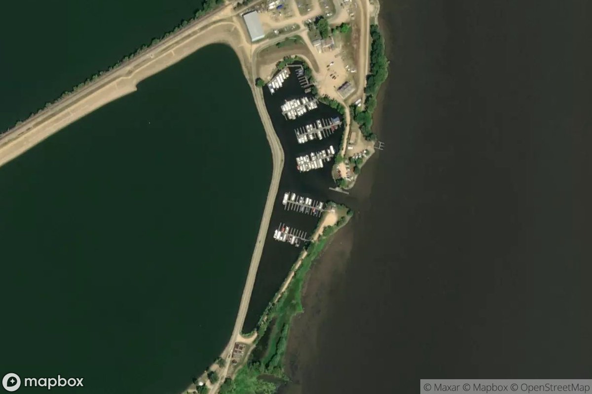 Satellite view of Island City Harbor