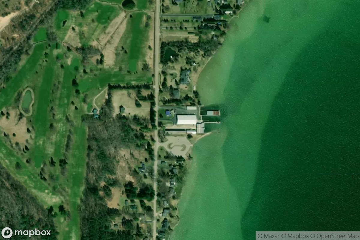 Satellite view of Jack's Mullett Lake Marina