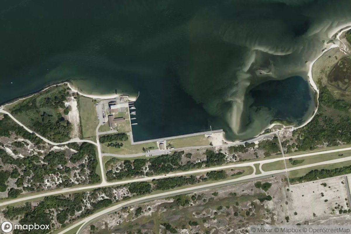Satellite view of Jones Beach State Park - West End Boat Basin