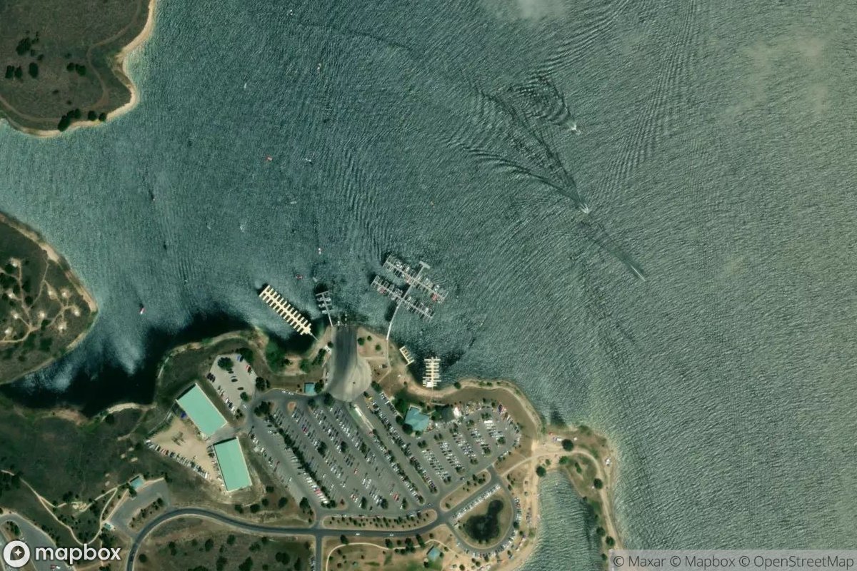 Satellite view of Jordanelle Dock