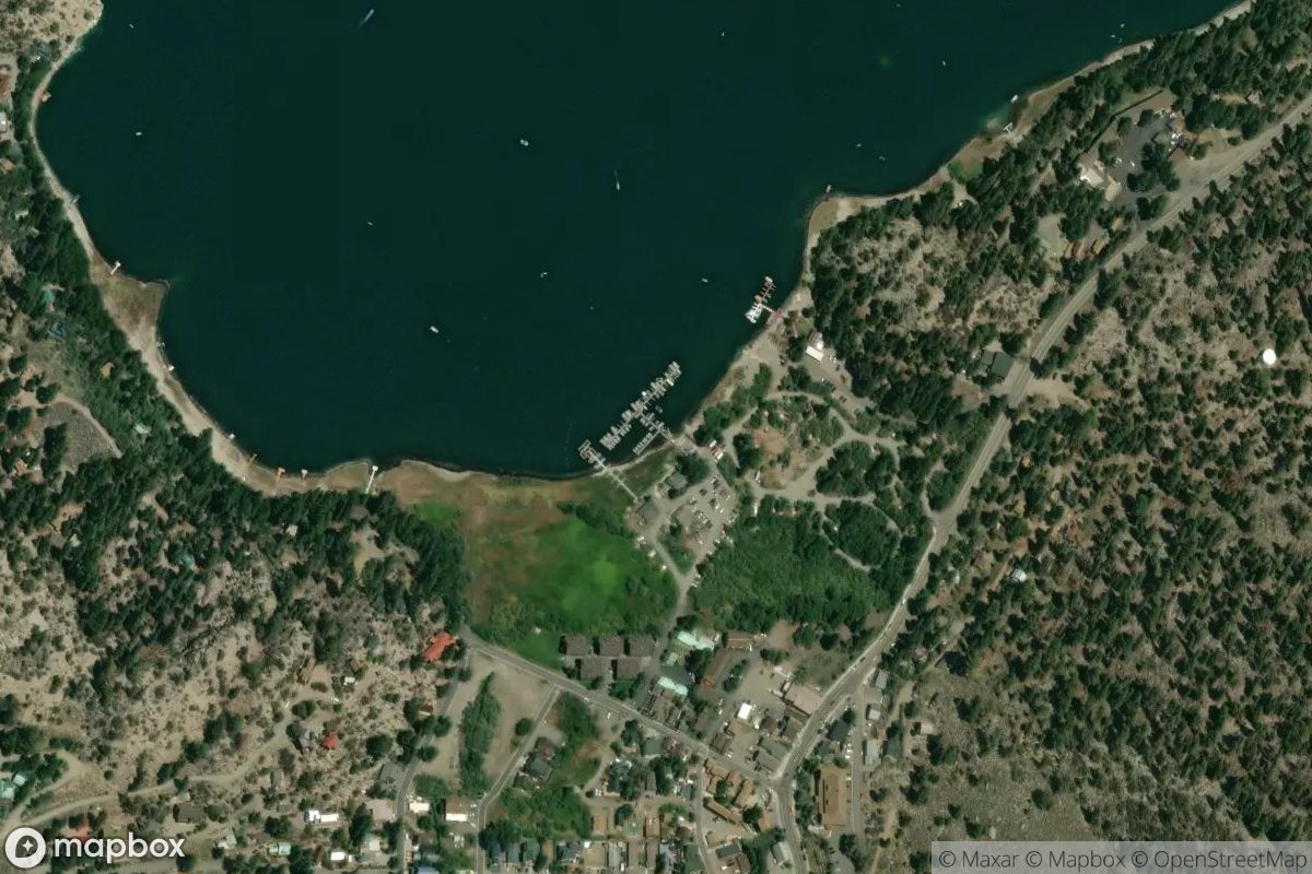 Satellite view of June Lake Marina